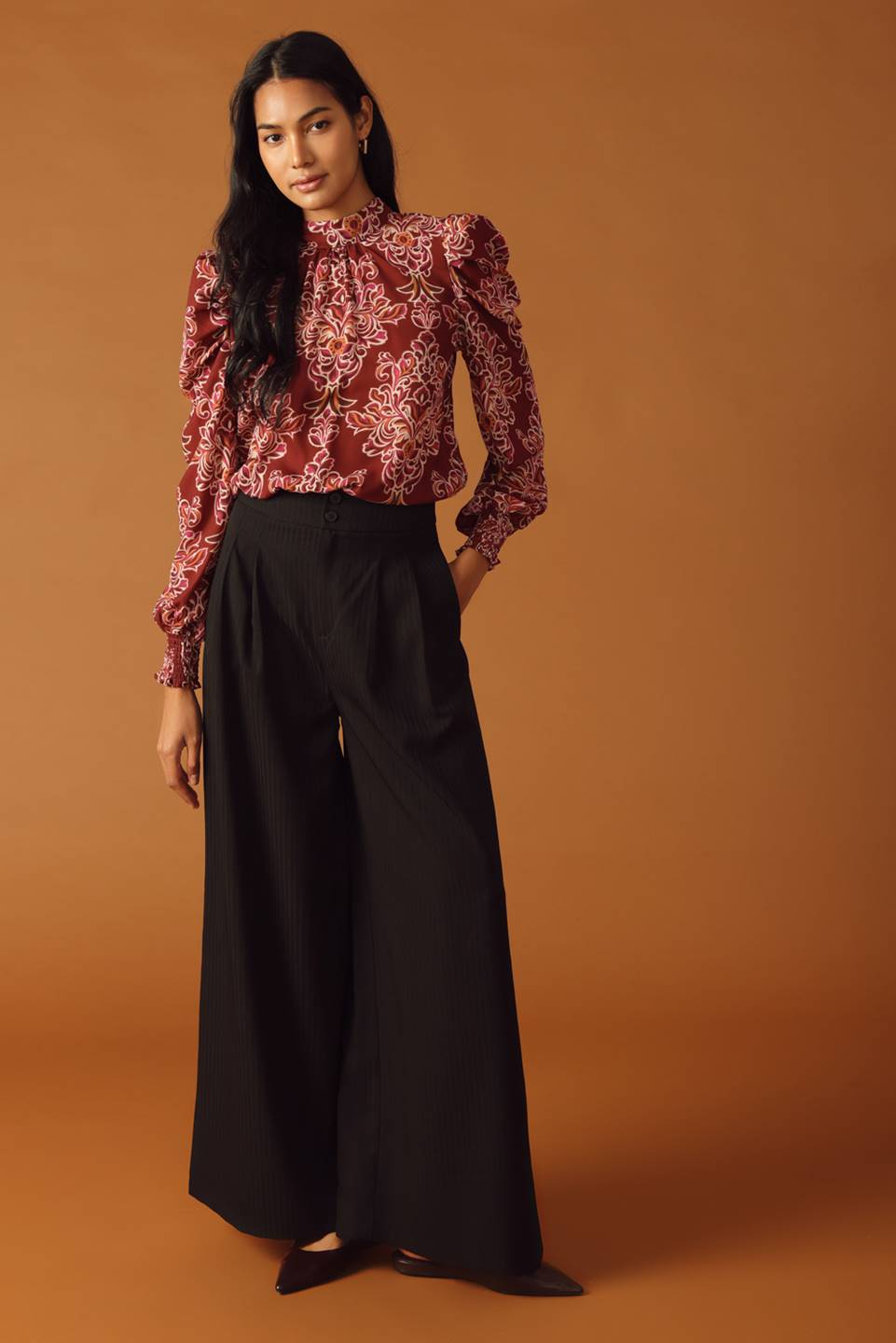 SWEET REMINISCENCE WOVEN WIDE LEG PANTS