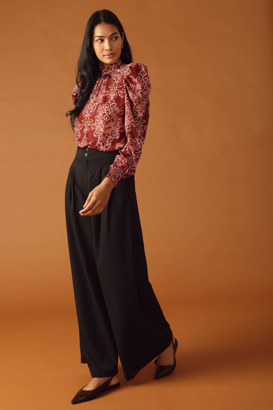 SWEET REMINISCENCE WOVEN WIDE LEG PANTS