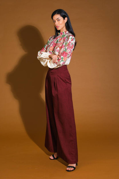 SWEET REMINISCENCE WOVEN WIDE LEG PANTS