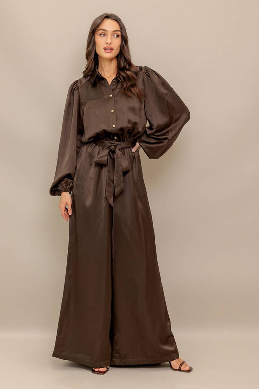 SUGAR BROWNIE WOVEN JUMPSUIT Flying Tomato