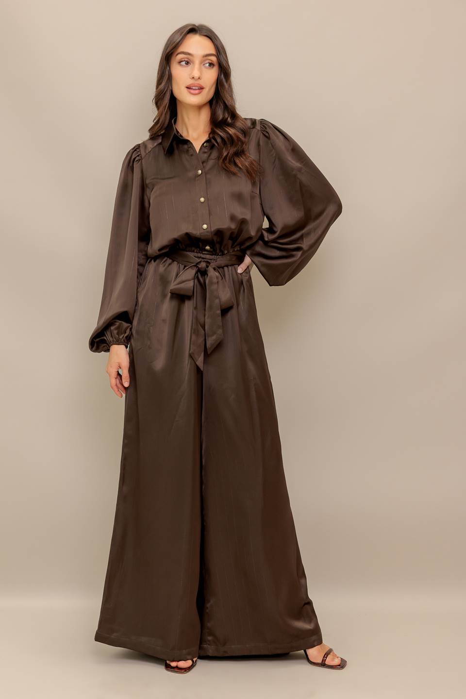 SUGAR BROWNIE WOVEN JUMPSUIT Flying Tomato