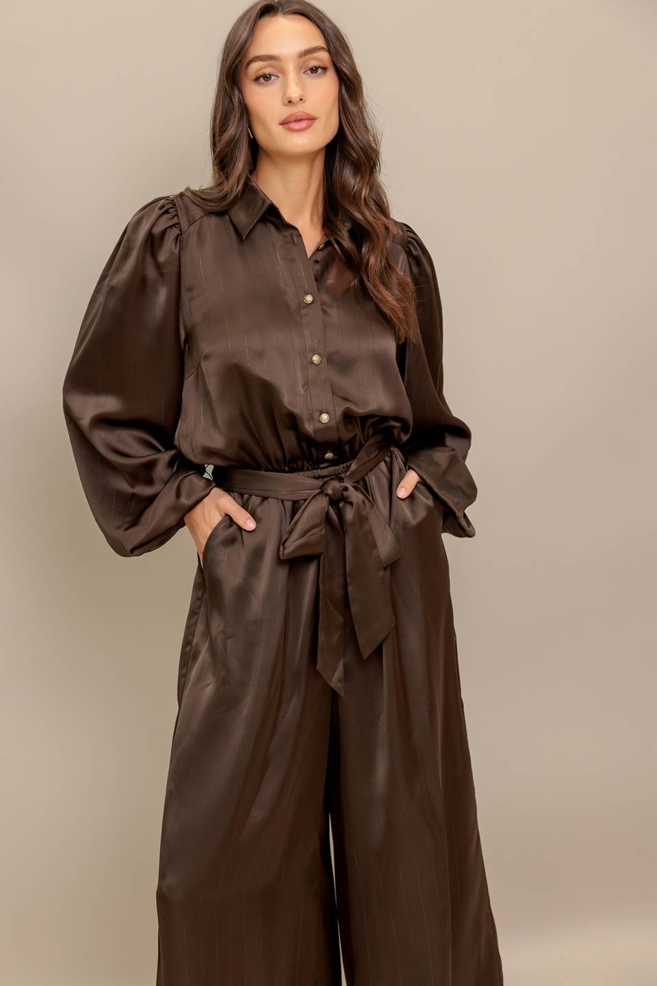 SUGAR BROWNIE WOVEN JUMPSUIT Flying Tomato