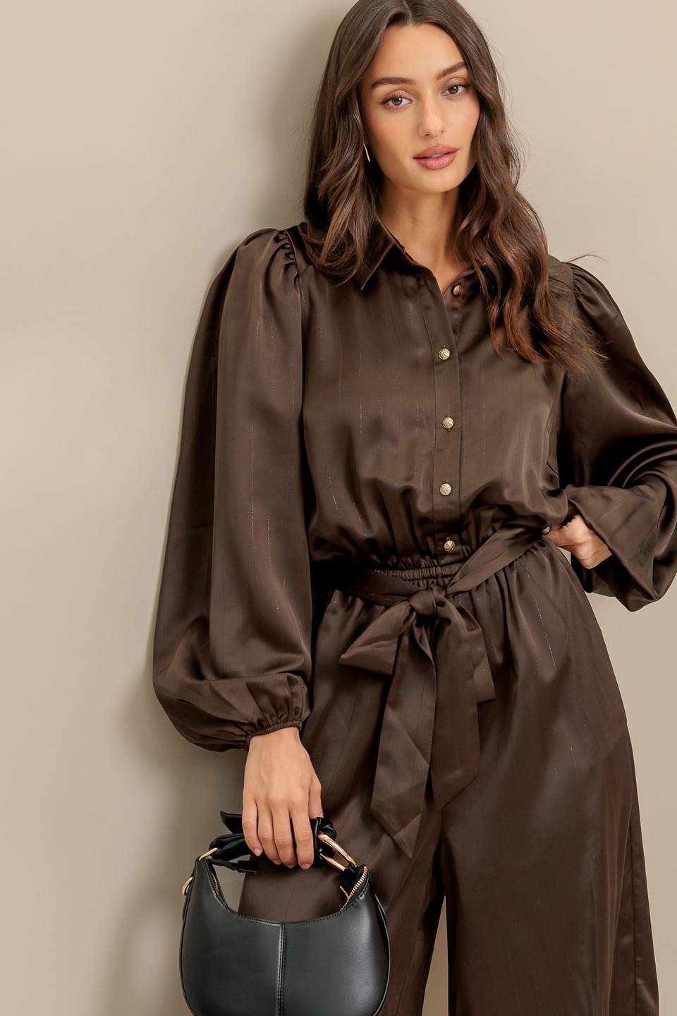 SUGAR BROWNIE WOVEN JUMPSUIT Flying Tomato