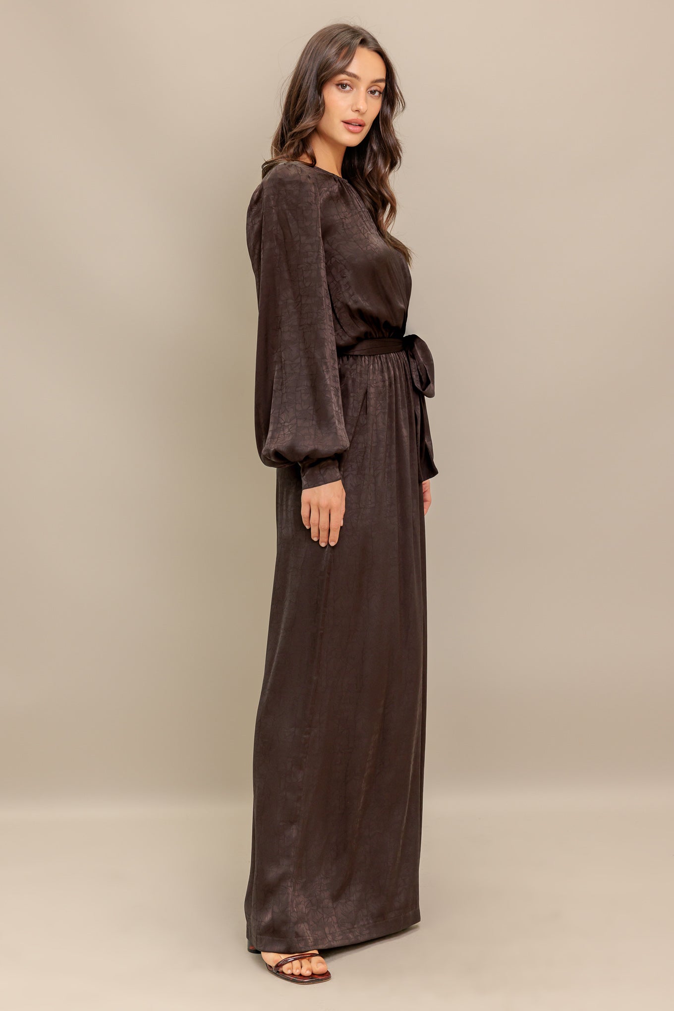 ESPRESSO WHISPER WOVEN JUMPSUIT Flying Tomato