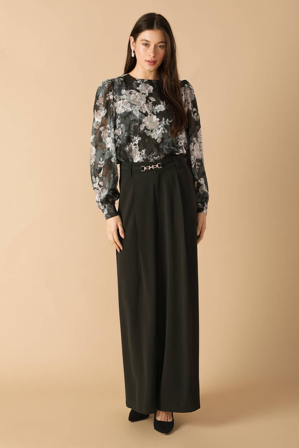 SWEET HARMONY BLACK WOVEN PANTS Flying Tomato