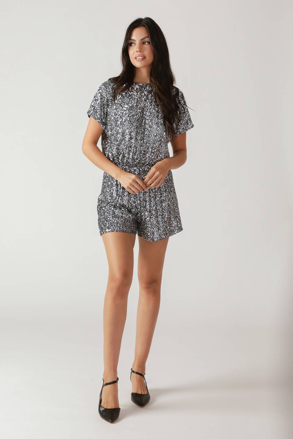 Glittering Moments Sequin Romper