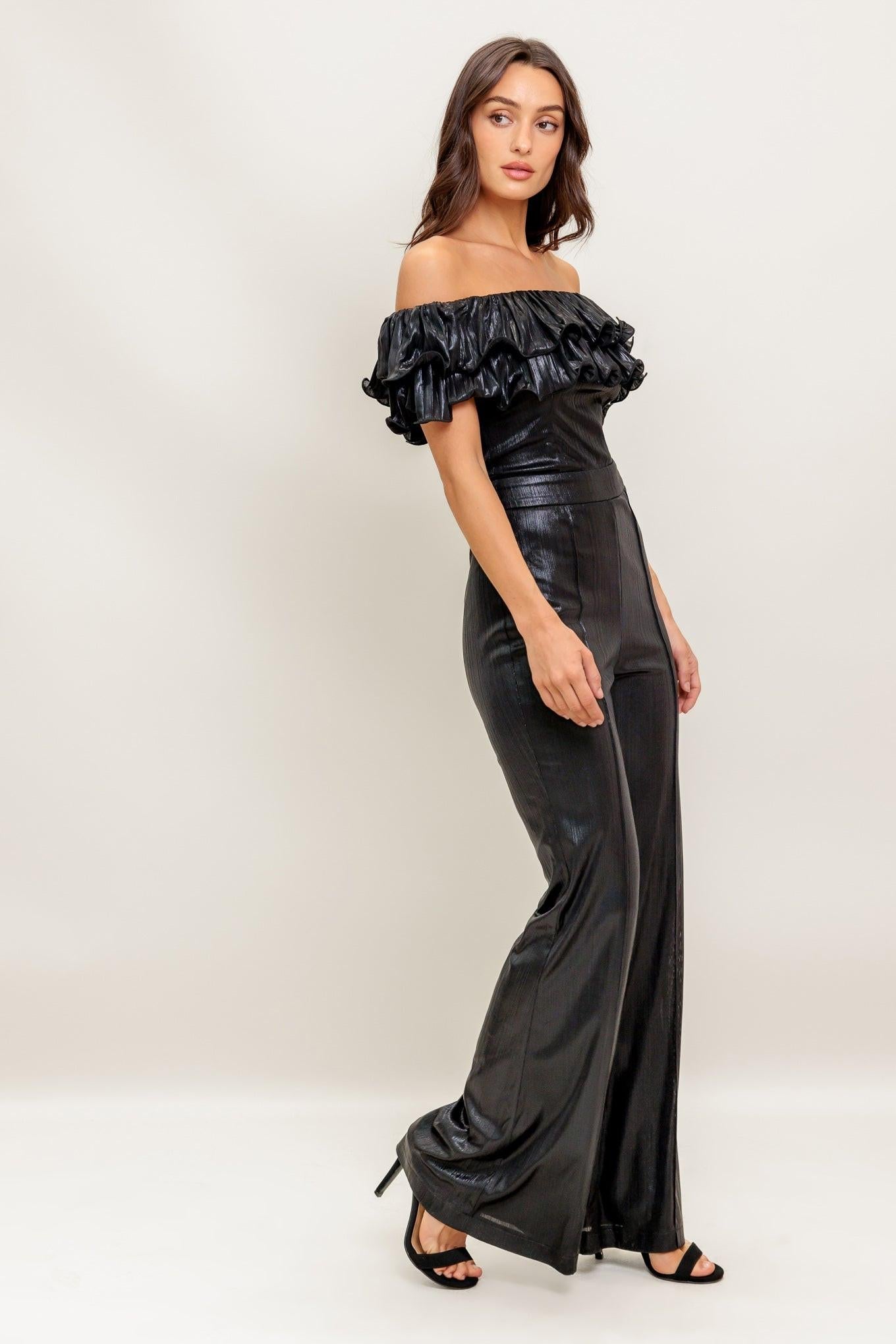 Close-up of the Flying Tomato ANGEL EYES Jumpsuit's thoughtful design details, like its chic neckline or functional pockets.