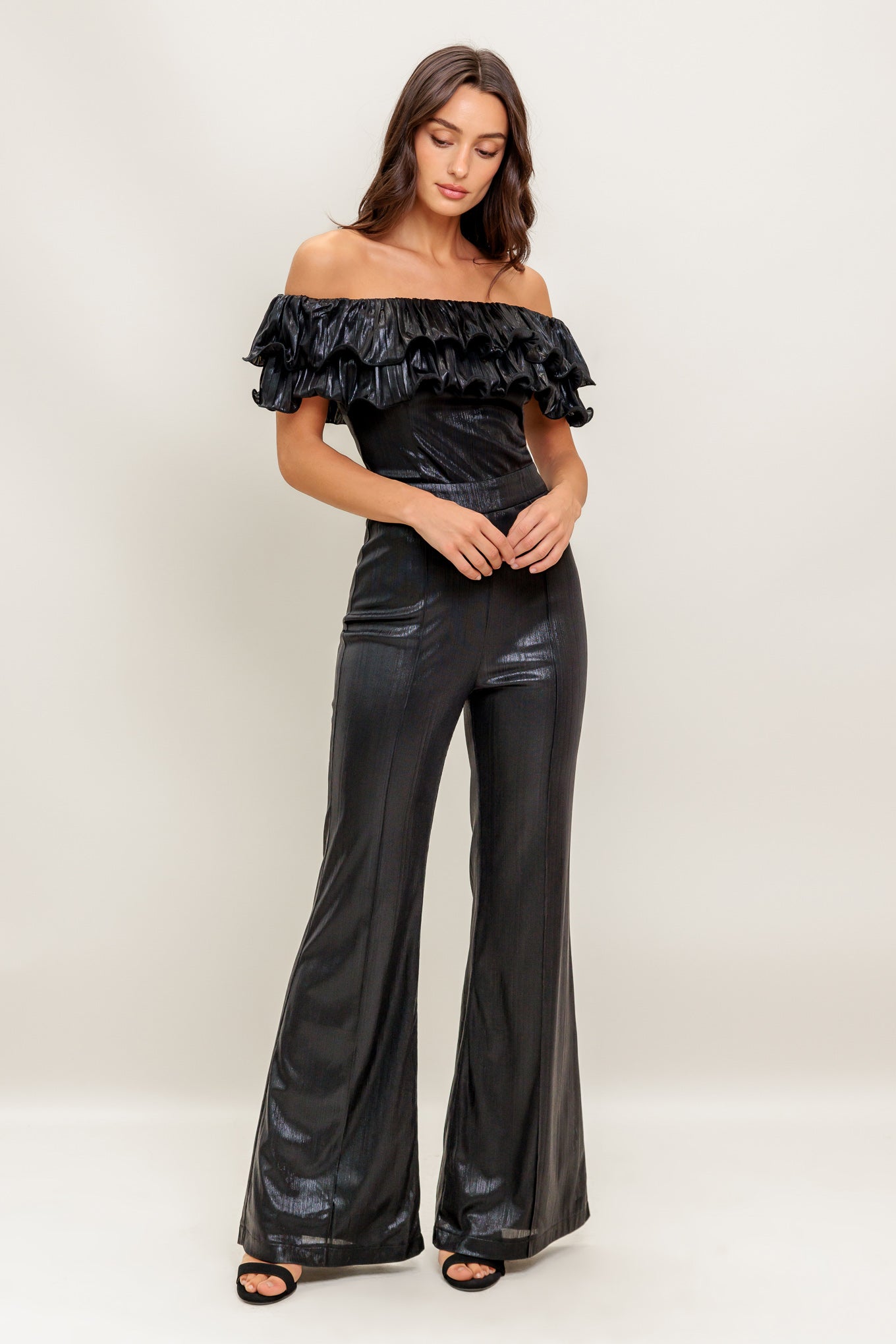 ANGEL EYES COATED WOVEN JUMPSUIT Flying Tomato