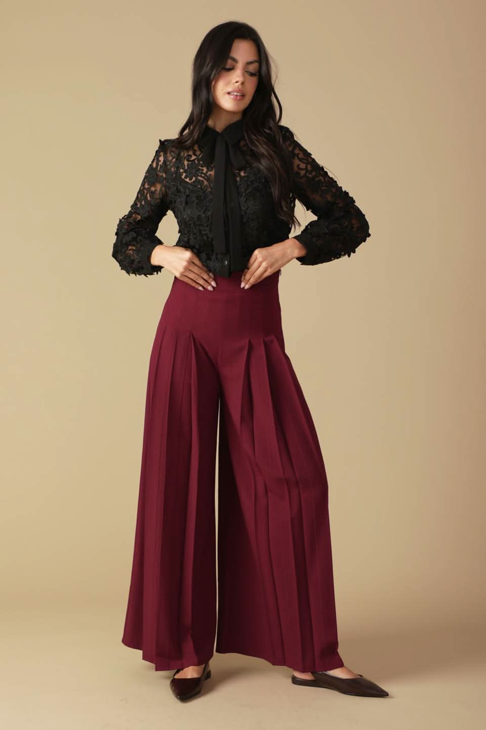 WOVEN WANDERLUST WIDE LEG PANTS