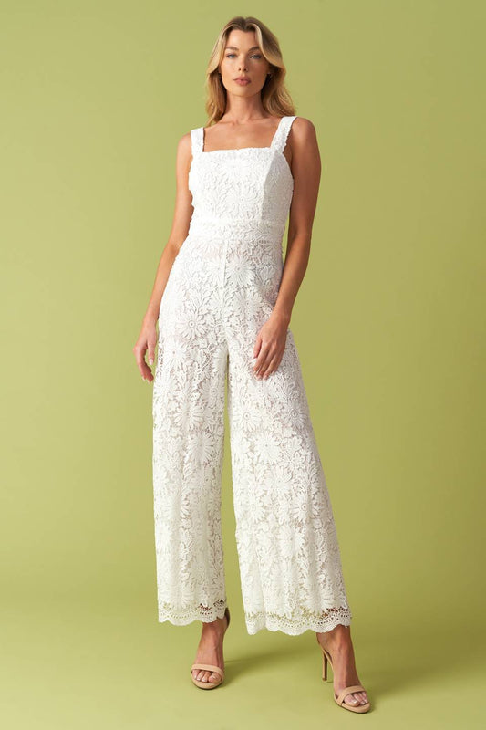 IT'S ALL BEEN DONE WOVEN LACE JUMPSUIT Flying Tomato