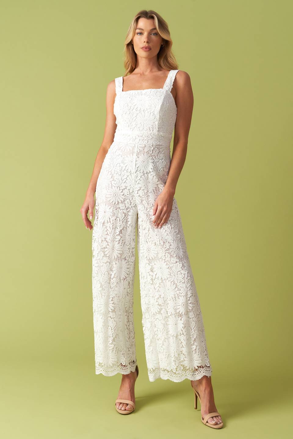 IT'S ALL BEEN DONE WOVEN LACE JUMPSUIT Flying Tomato