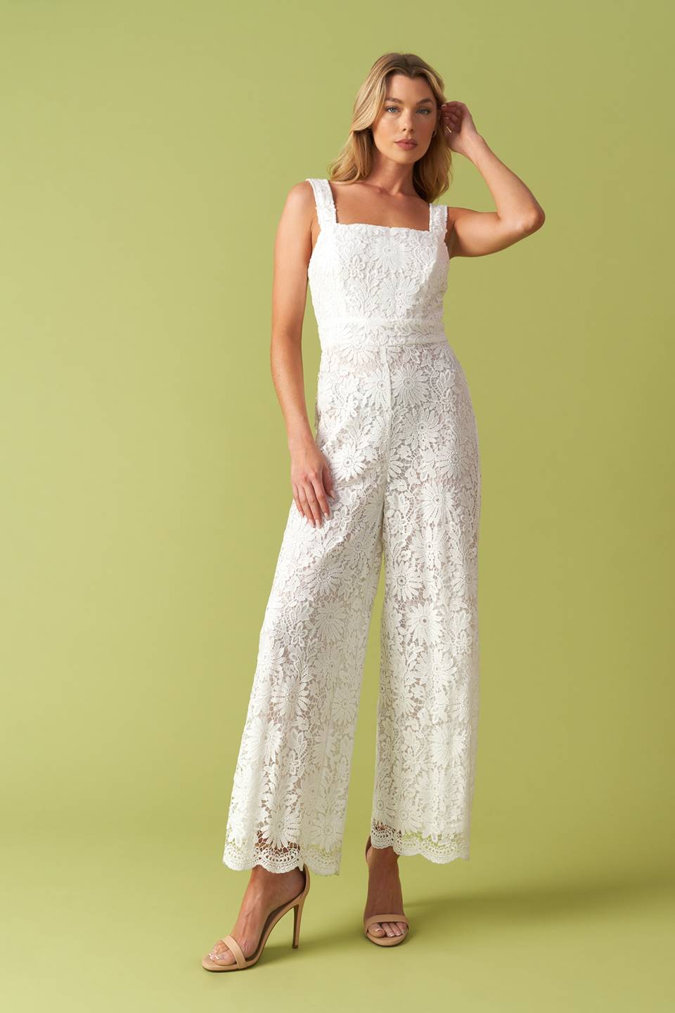 IT'S ALL BEEN DONE WOVEN LACE JUMPSUIT Flying Tomato