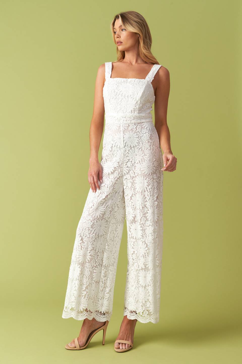 IT'S ALL BEEN DONE WOVEN LACE JUMPSUIT Flying Tomato