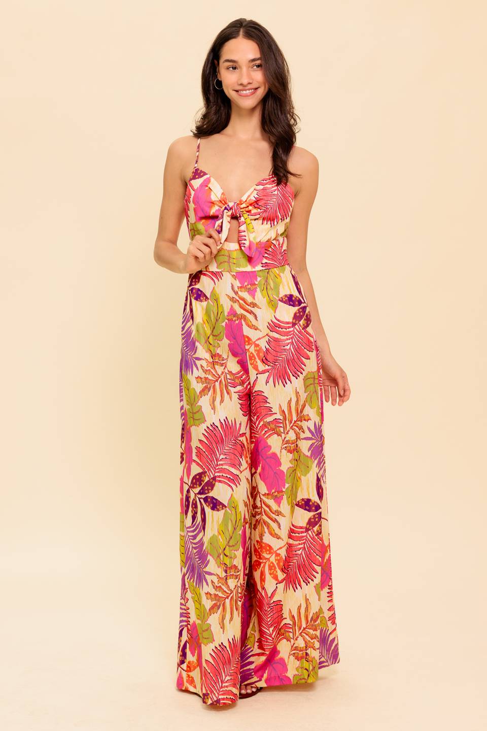 SAFE HAVEN PINK WOVEN JUMPSUIT Flying Tomato