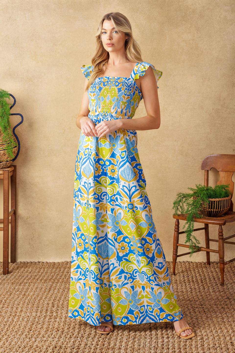 NO NEED TO WORRY WOVEN JUMPSUIT Flying Tomato