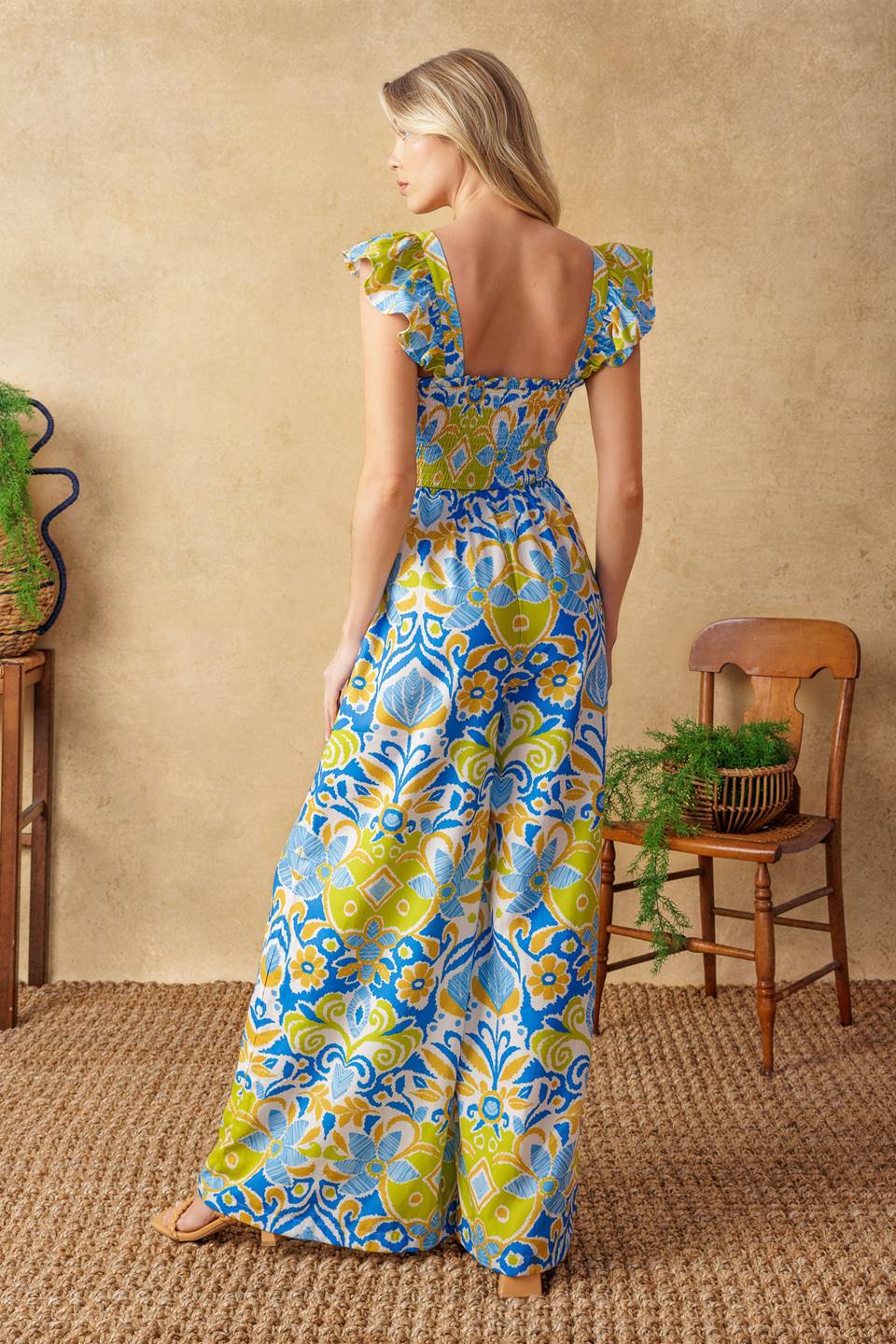 NO NEED TO WORRY WOVEN JUMPSUIT Flying Tomato