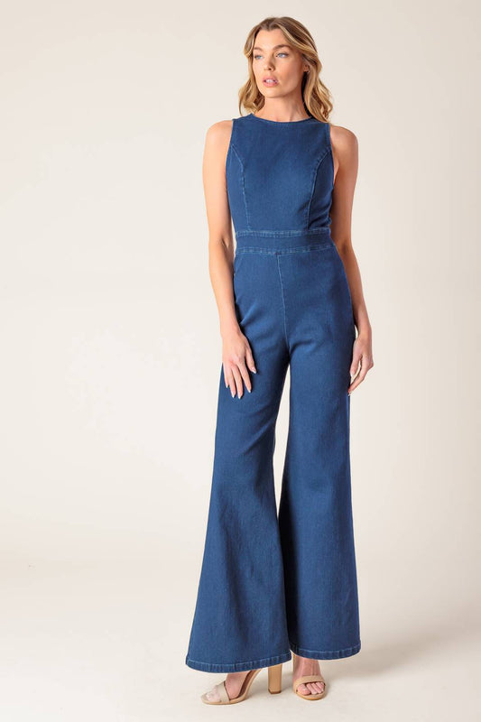 BOOK NOOK MEDIUM INDIGO DENIM JUMPSUIT Flying Tomato