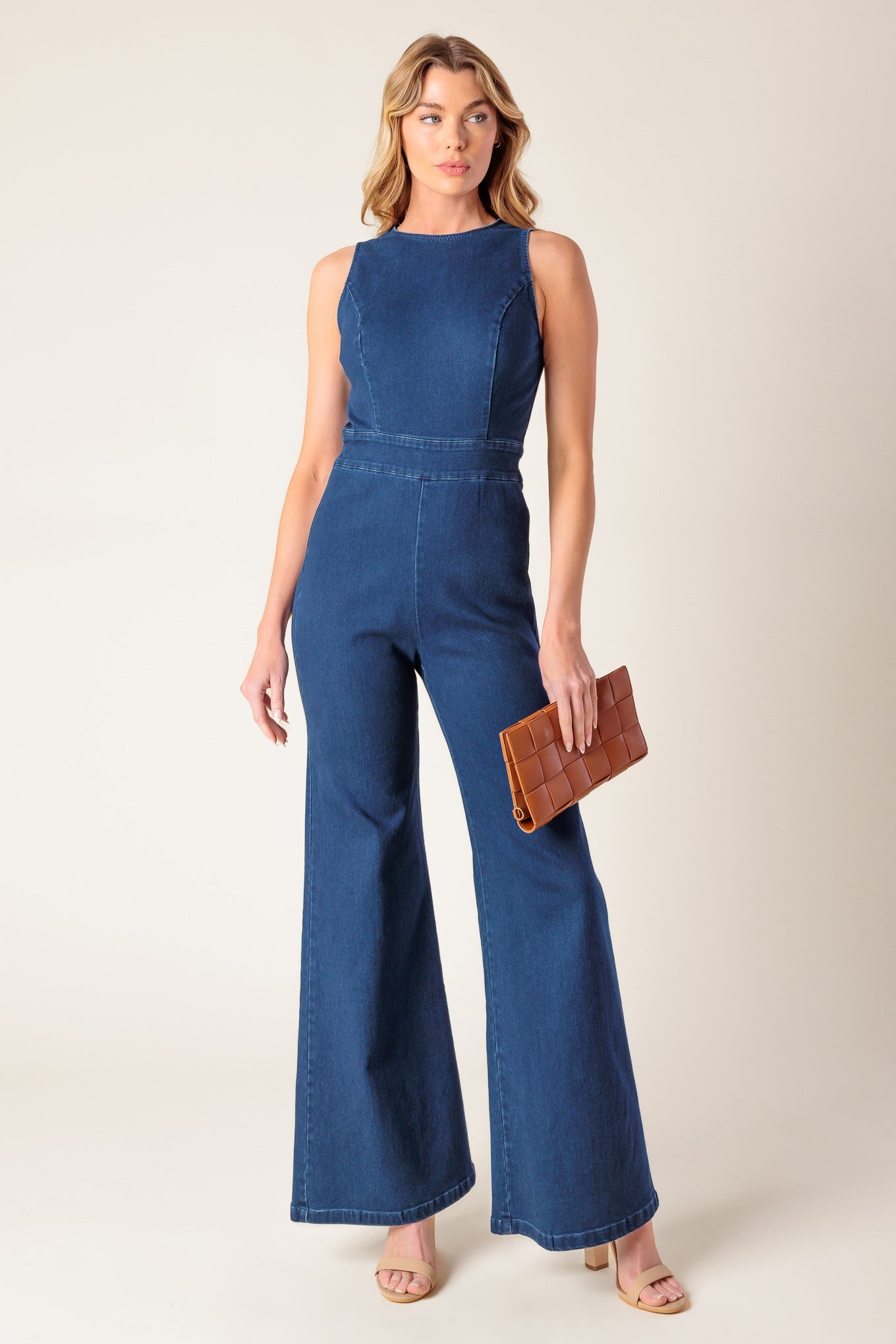 BOOK NOOK MEDIUM INDIGO DENIM JUMPSUIT