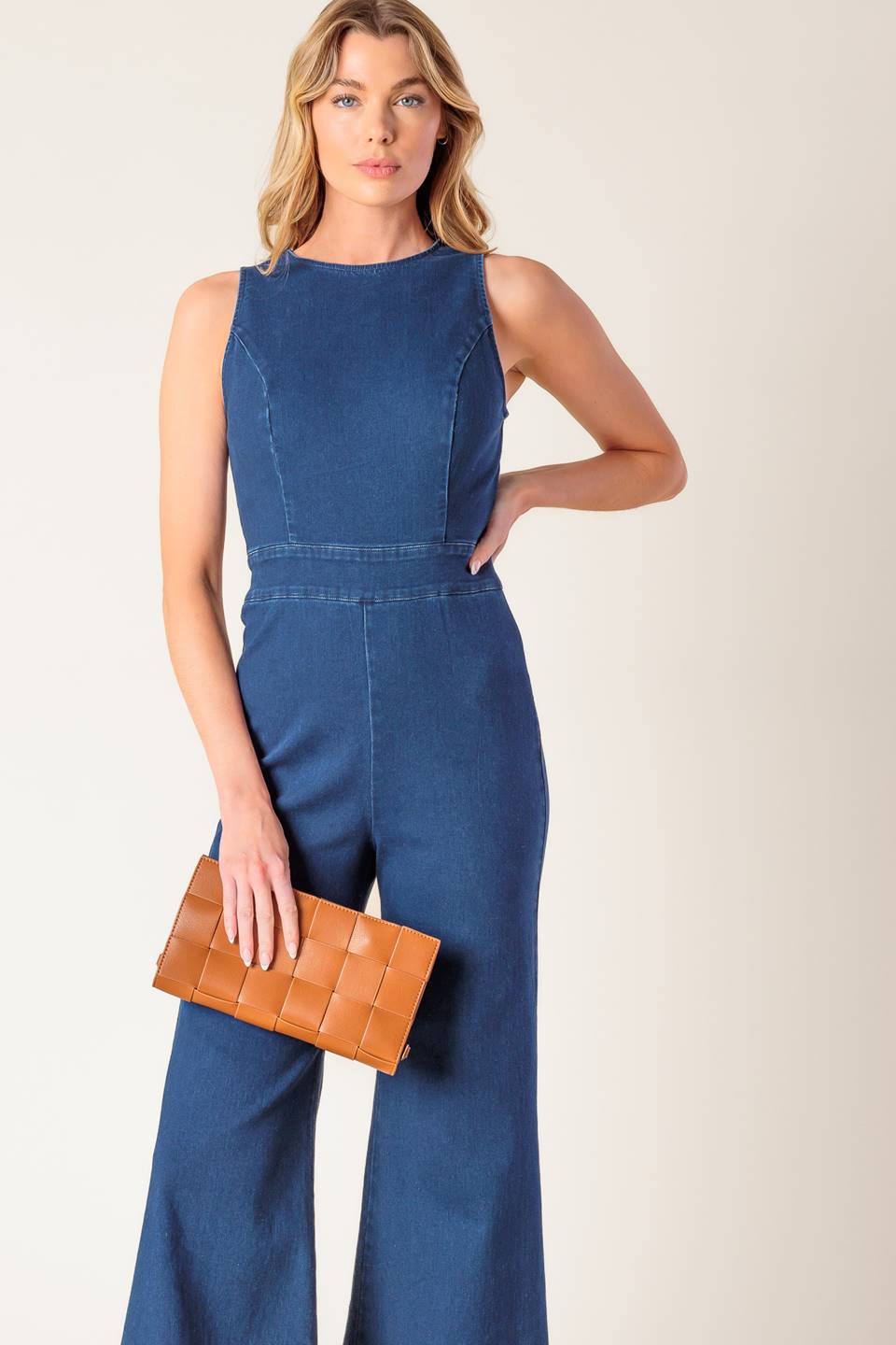 BOOK NOOK MEDIUM INDIGO DENIM JUMPSUIT