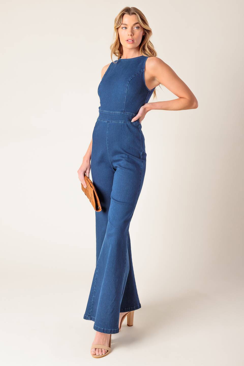 BOOK NOOK MEDIUM INDIGO DENIM JUMPSUIT