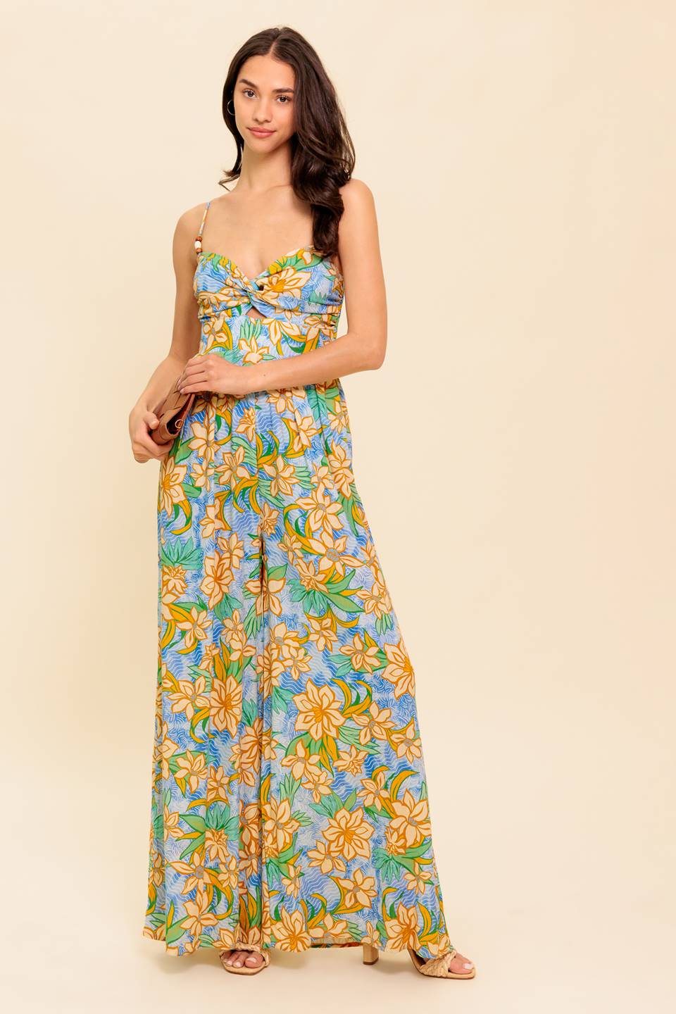 BY CHANCE BLUE WOVEN JUMPSUIT Flying Tomato
