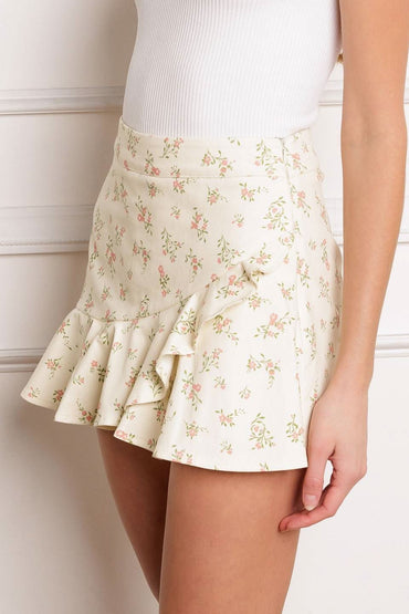 FLORAL FANTASY WOVEN SKORT