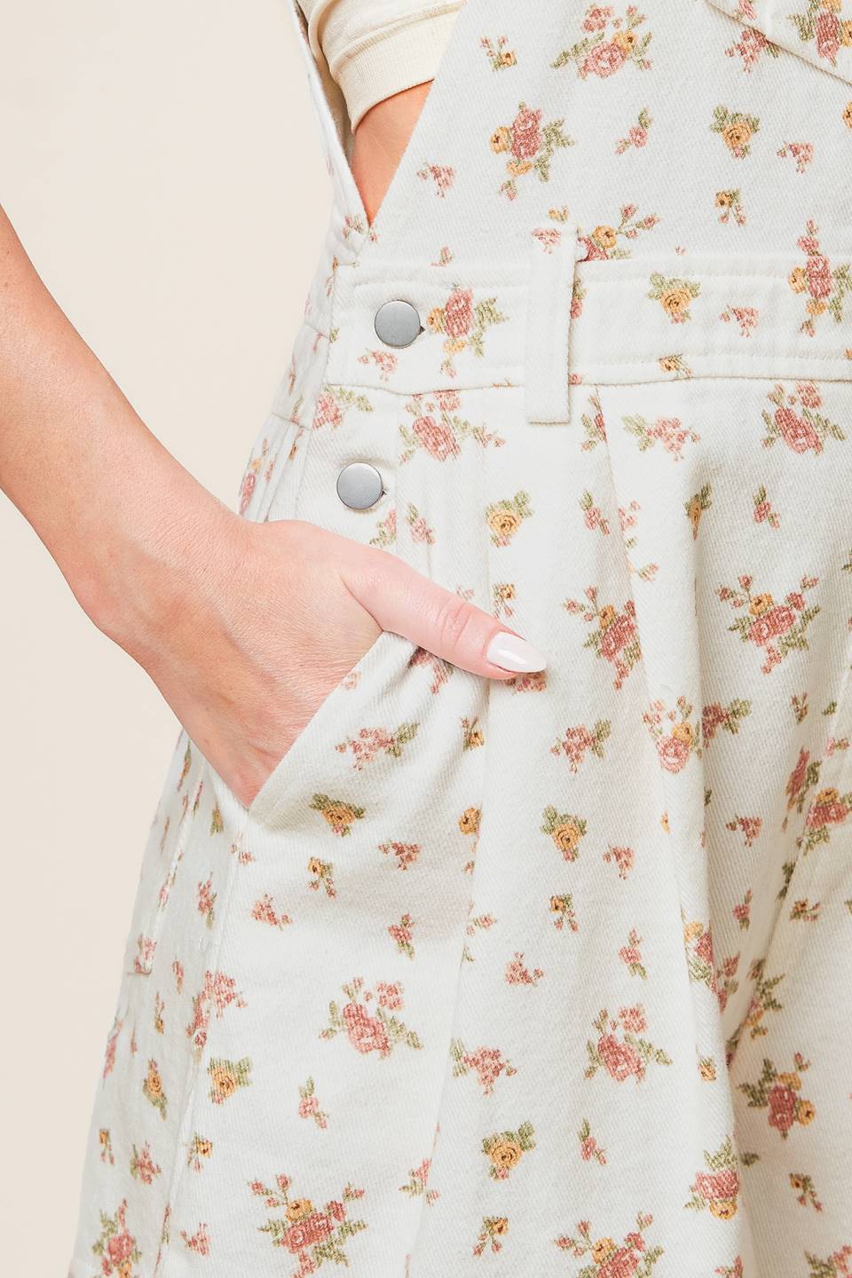 INVITE ONLY OFF WHITE WOVEN ROMPER Flying Tomato
