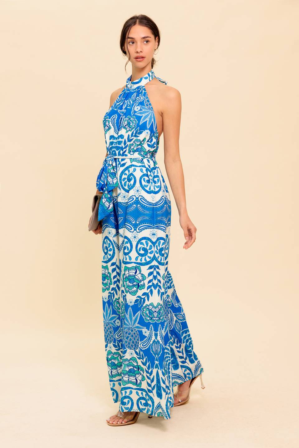 CROSS YOUR MIND WOVEN JUMPSUIT Flying Tomato