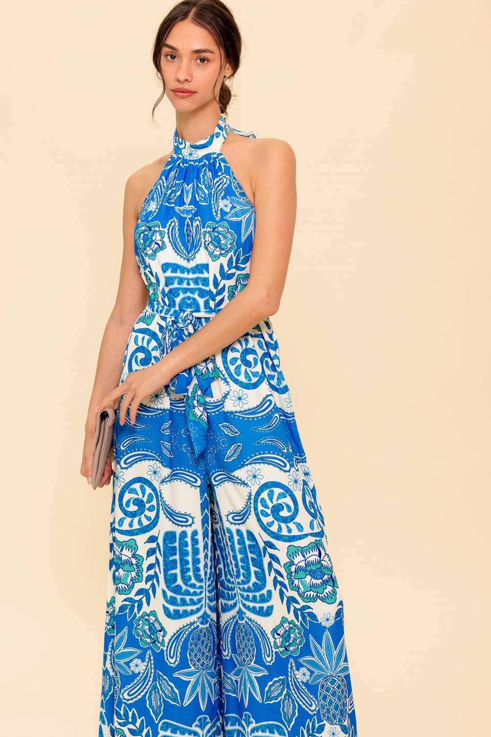 CROSS YOUR MIND WOVEN JUMPSUIT Flying Tomato