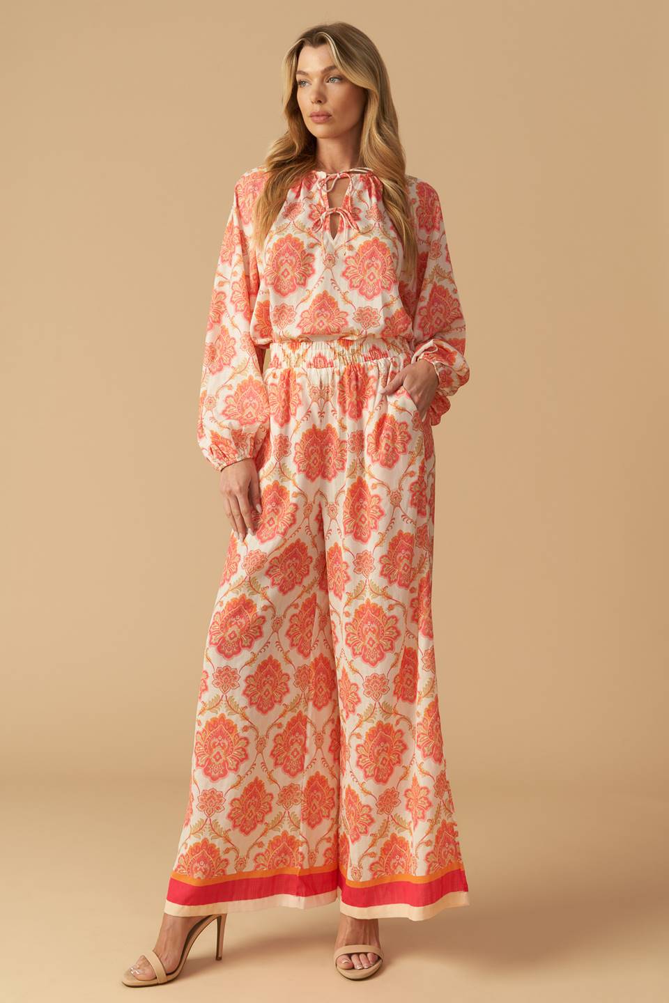 INTO THE NIGHT WOVEN WIDE LEG PANTS Flying Tomato