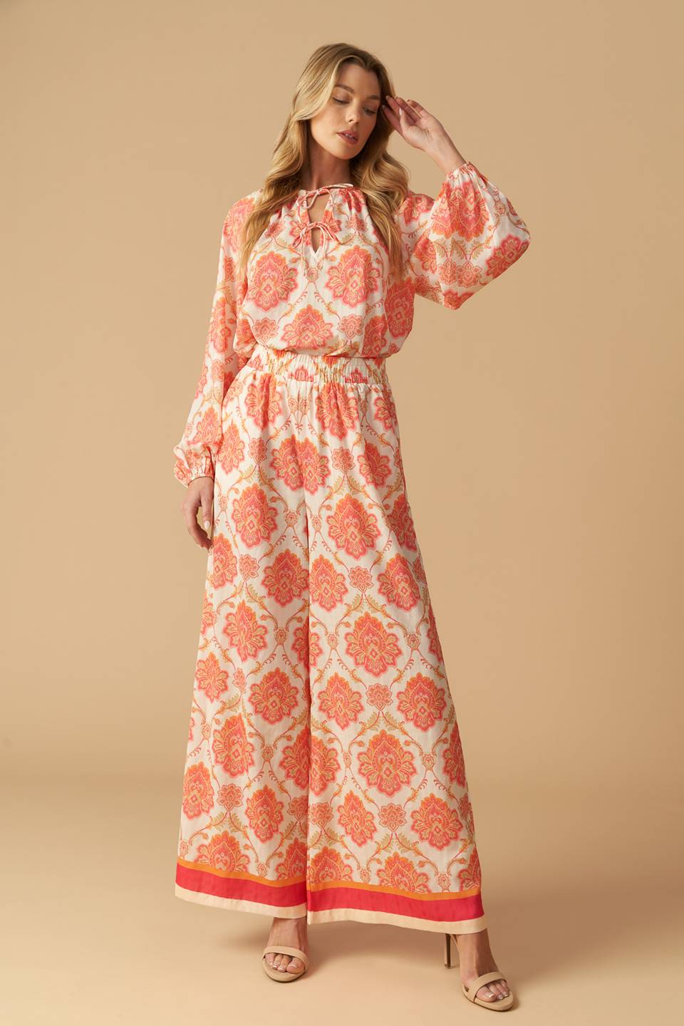 INTO THE NIGHT WOVEN WIDE LEG PANTS Flying Tomato