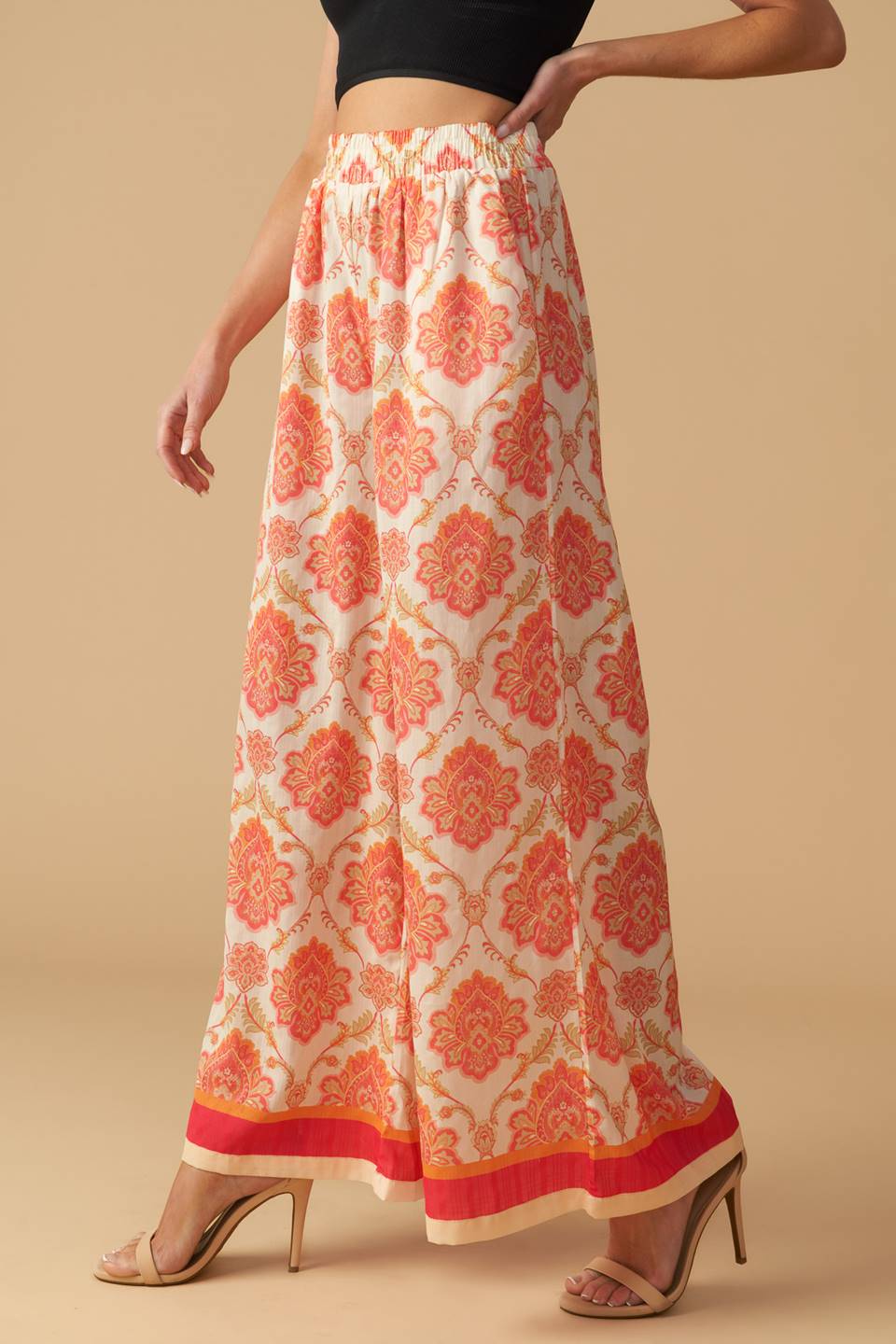 INTO THE NIGHT WOVEN WIDE LEG PANTS Flying Tomato