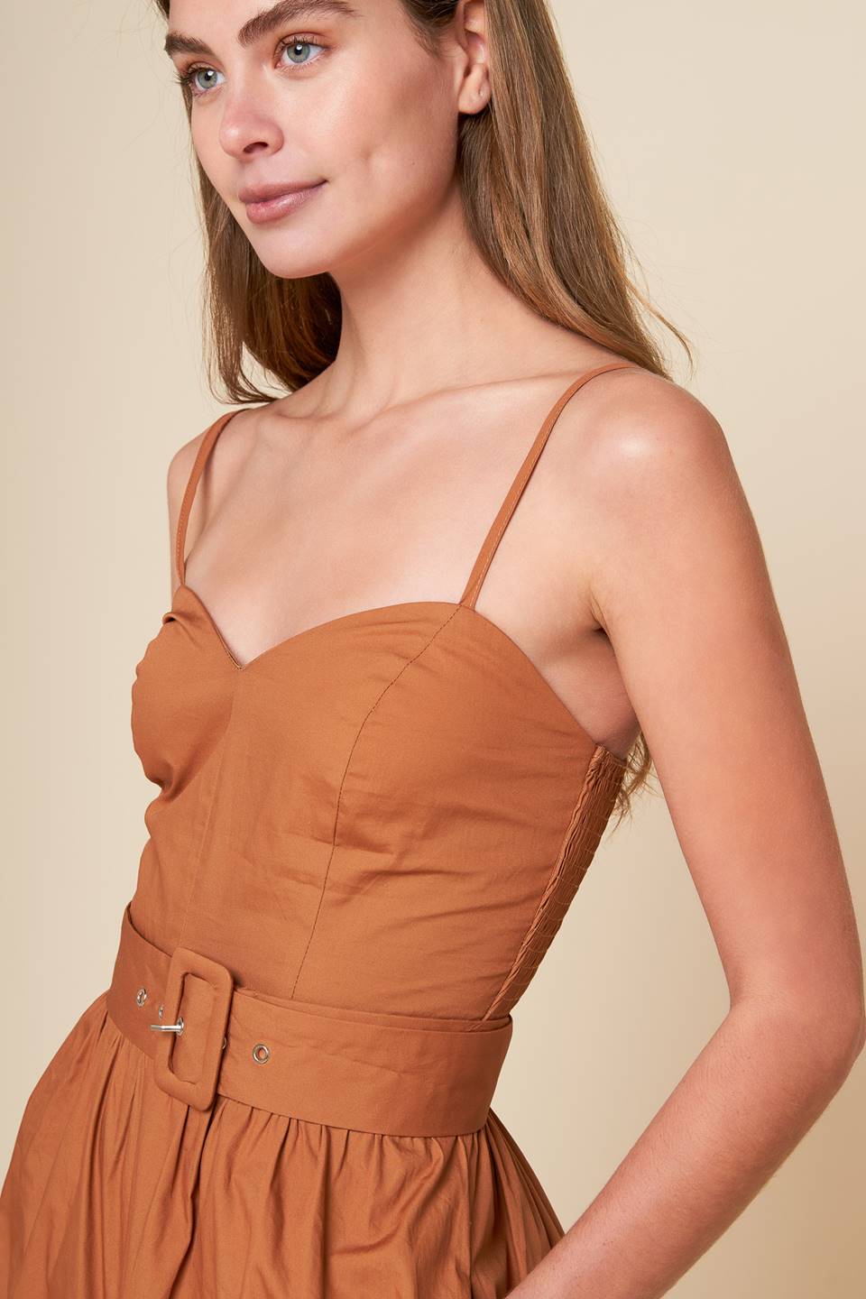 ELEVATED ICON BROWN WOVEN JUMPSUIT Flying Tomato