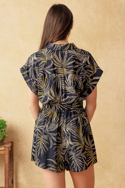 GET WITH IT WOVEN ROMPER