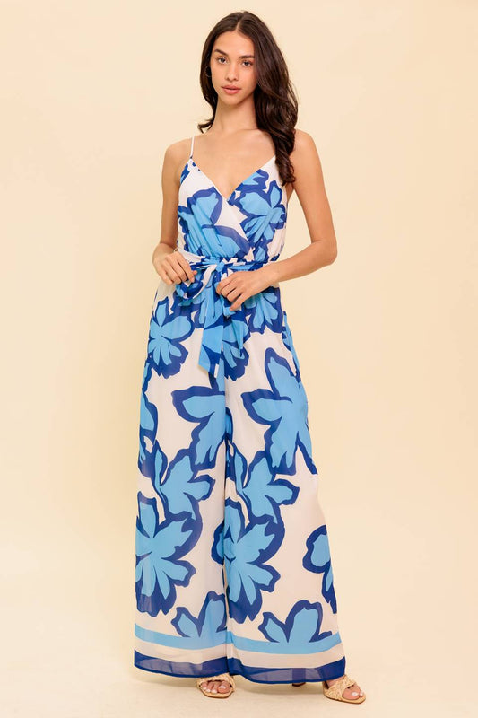 A NOVEL APPROACH NAVY WOVEN JUMPSUIT Flying Tomato