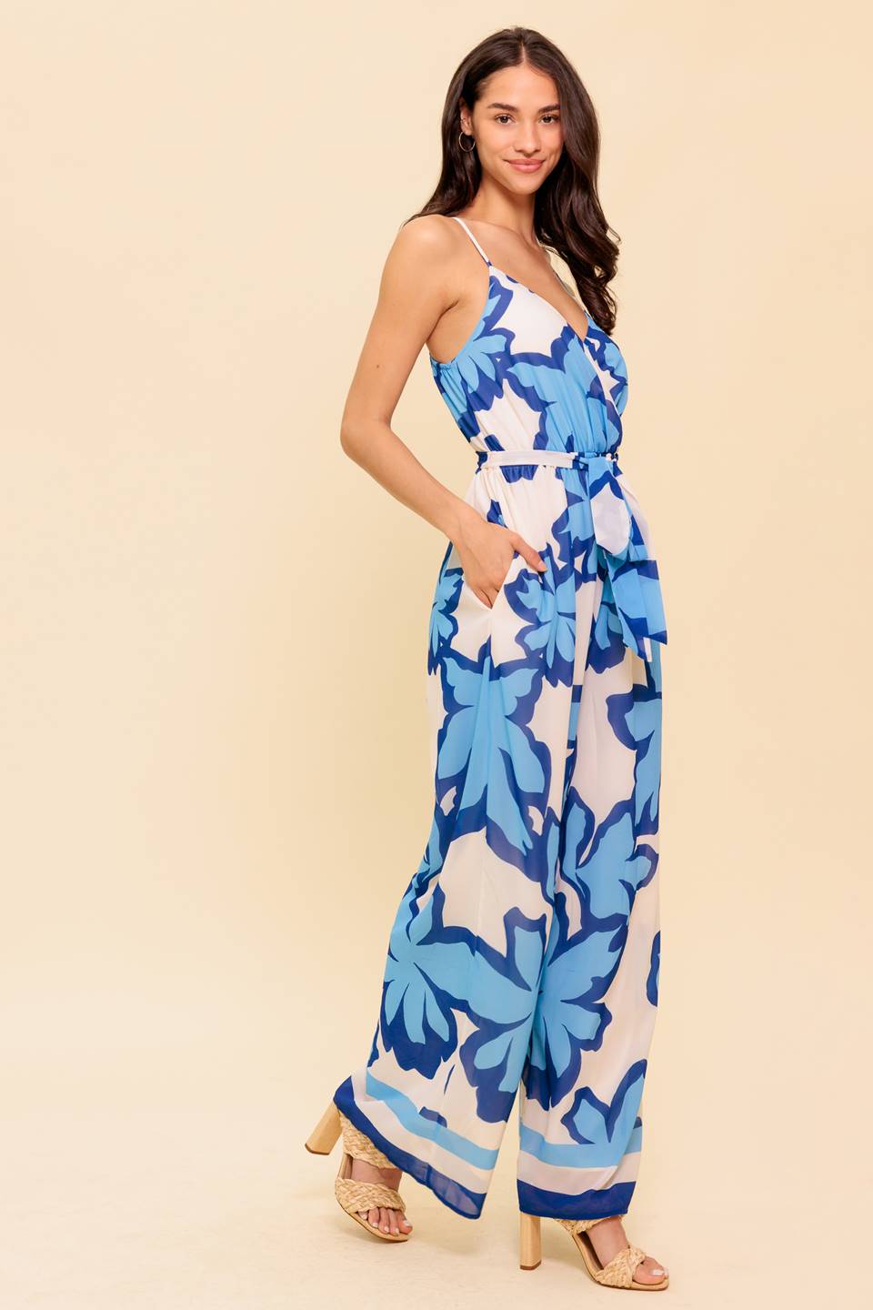 A NOVEL APPROACH NAVY WOVEN JUMPSUIT Flying Tomato