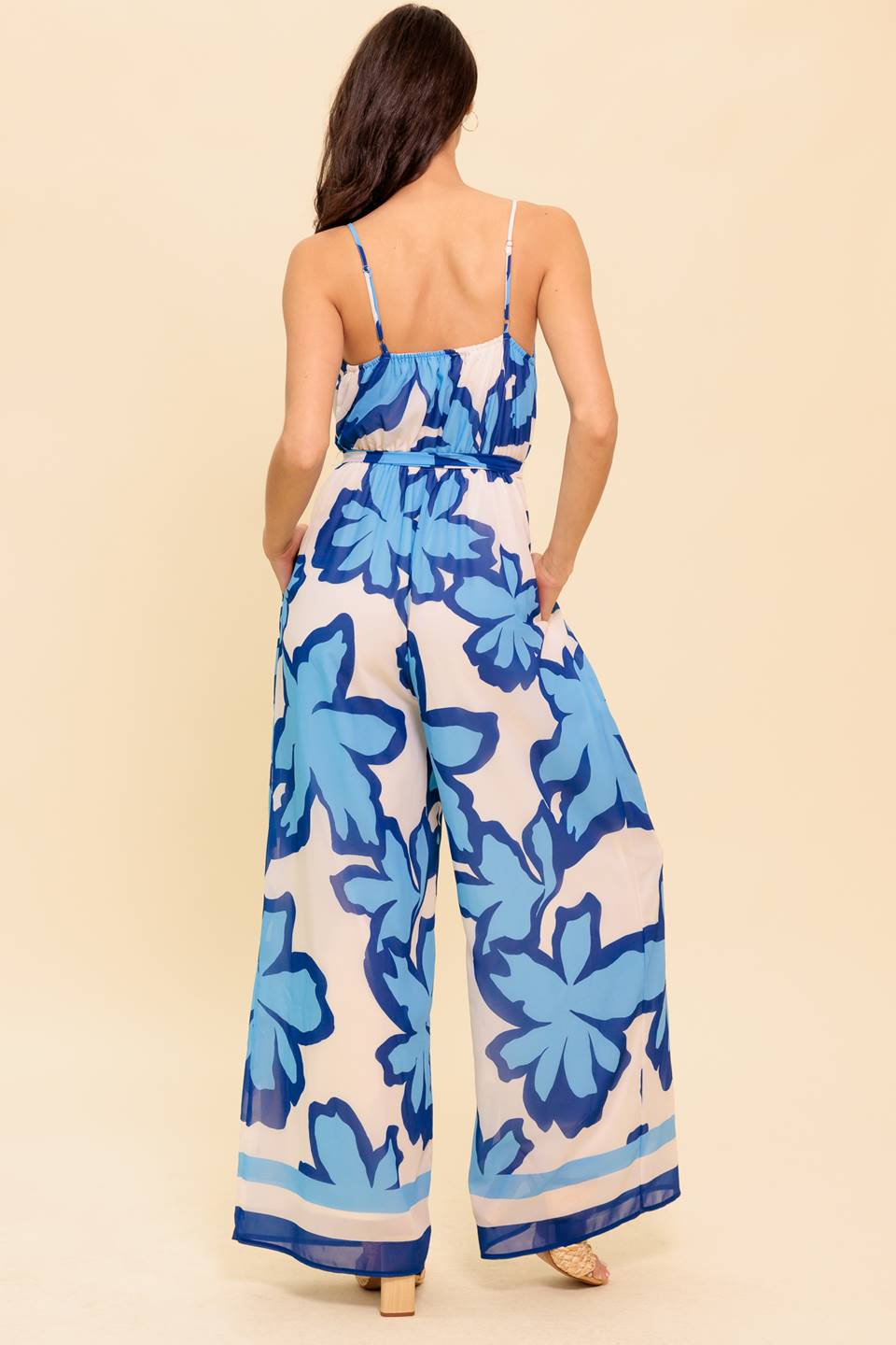 A NOVEL APPROACH NAVY WOVEN JUMPSUIT Flying Tomato