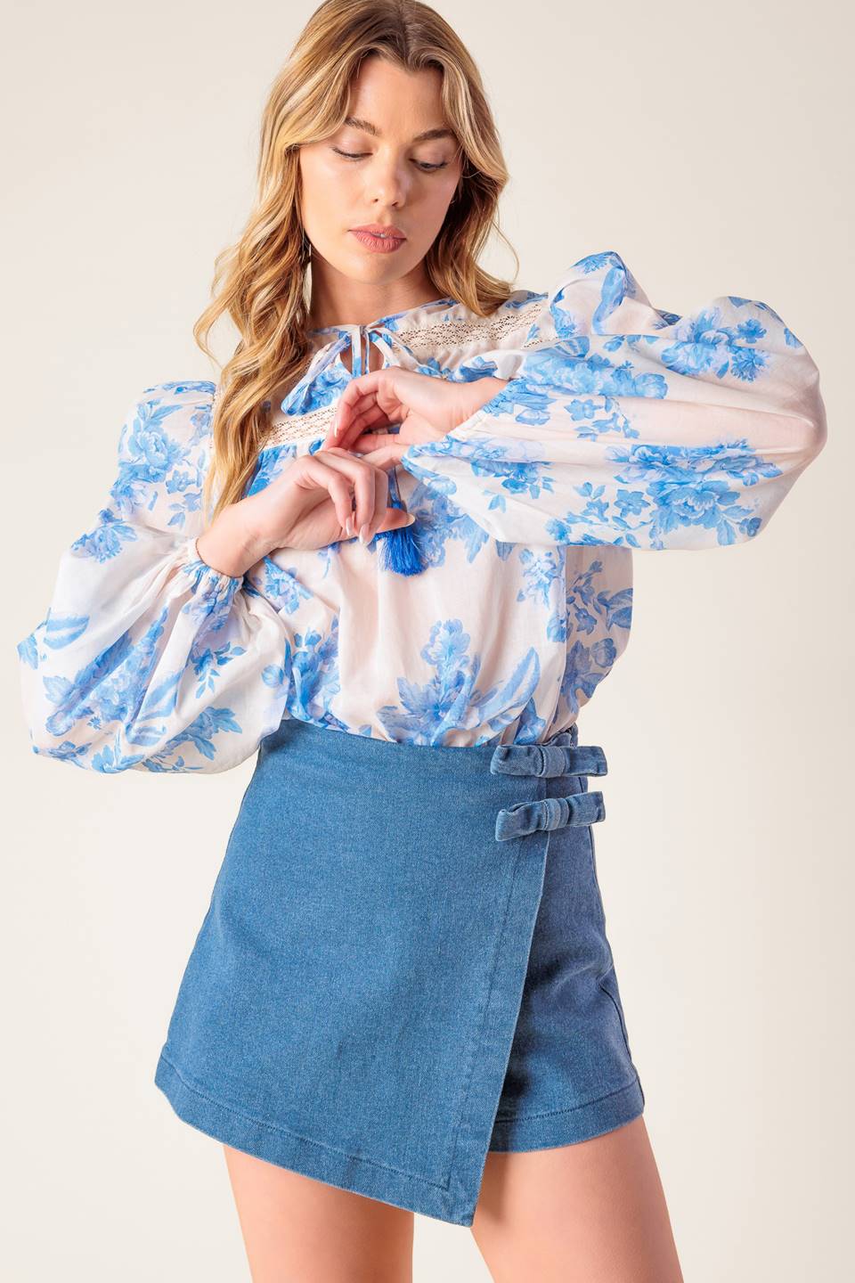 DISTANT ECHOES DENIM SKORT Flying Tomato