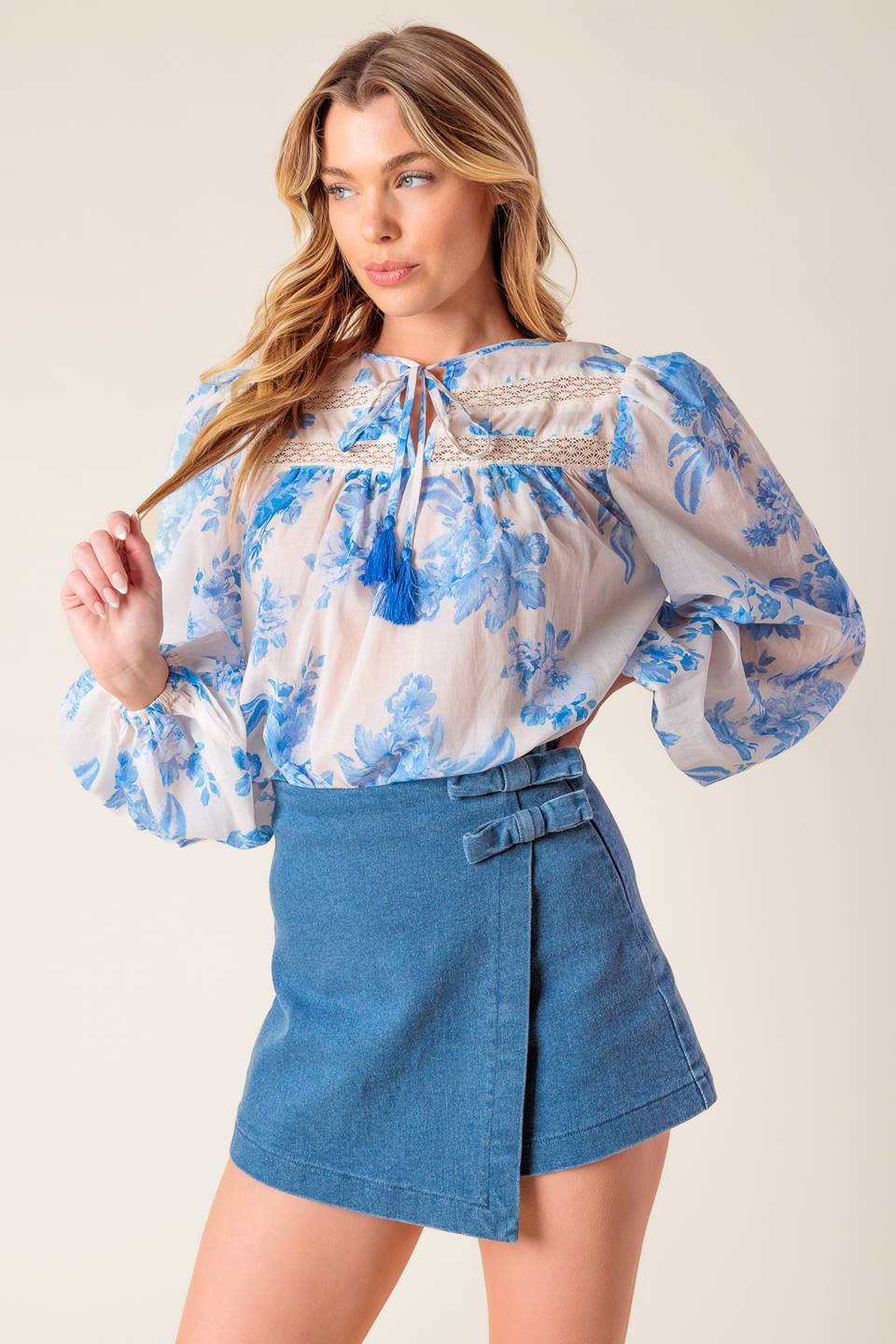 DISTANT ECHOES DENIM SKORT Flying Tomato