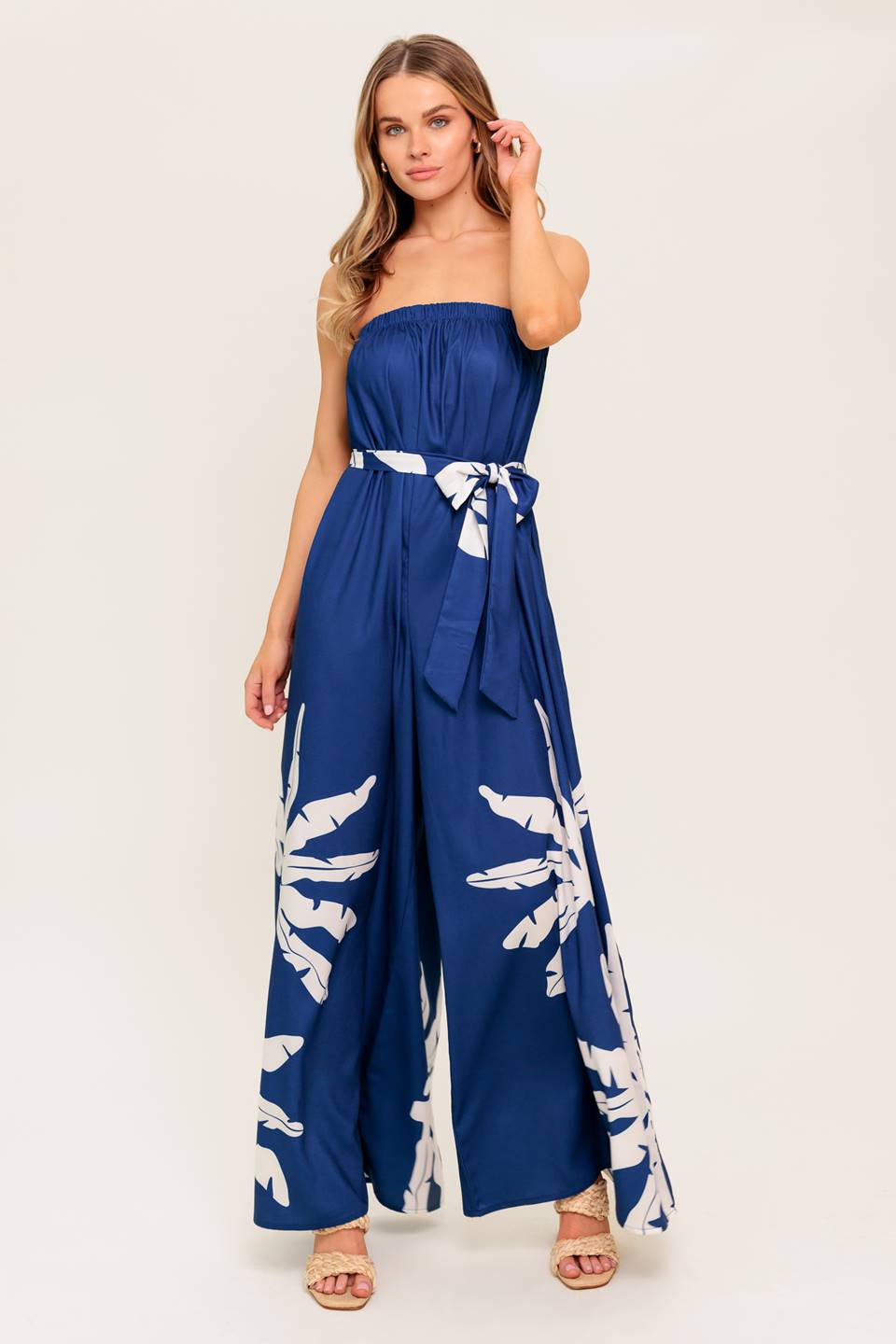 SERENE DAYS NAVY WOVEN JUMPSUIT Flying Tomato