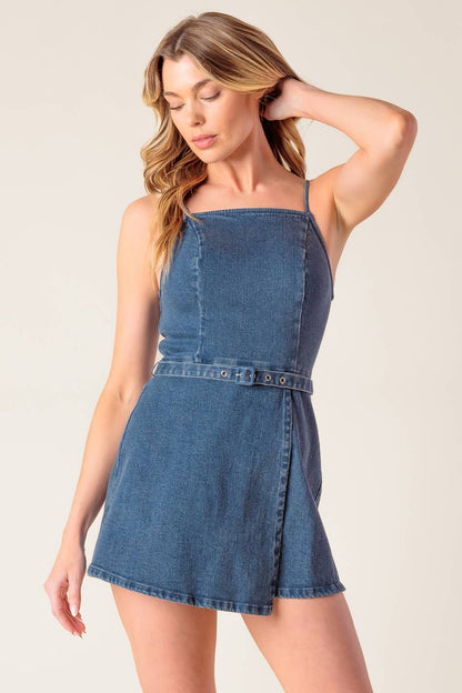 NIGHT TO REMEMBER DENIM SKORT ROMPER