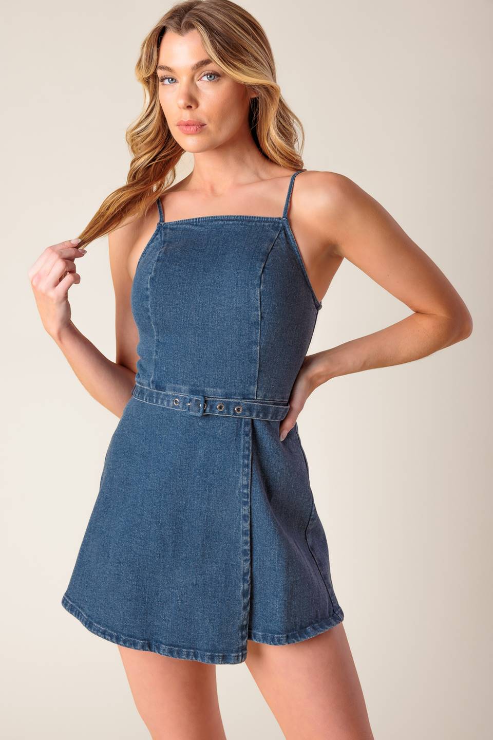 NIGHT TO REMEMBER DENIM SKORT ROMPER