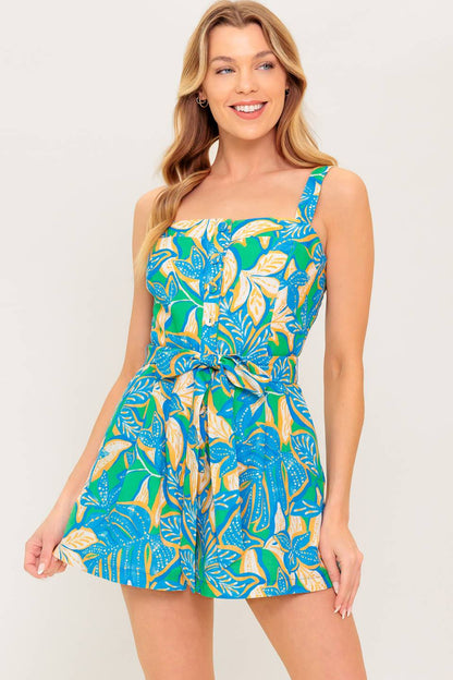 READY BY NOON WOVEN ROMPER