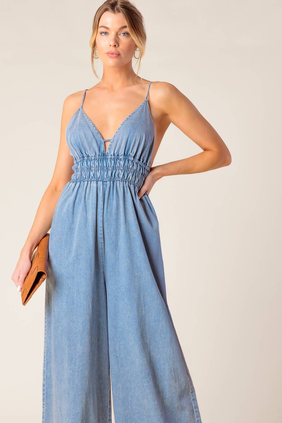 CAN'T CONVINCE ME ACID BLUE DENIM JUNPSUIT Flying Tomato