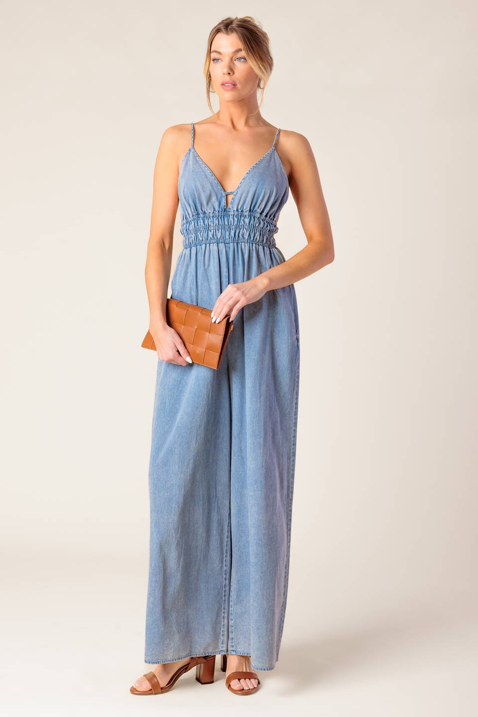 CAN'T CONVINCE ME ACID BLUE DENIM JUNPSUIT Flying Tomato