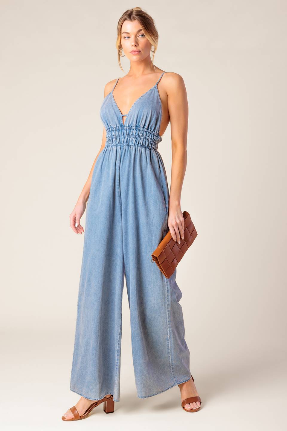 CAN'T CONVINCE ME ACID BLUE DENIM JUNPSUIT Flying Tomato