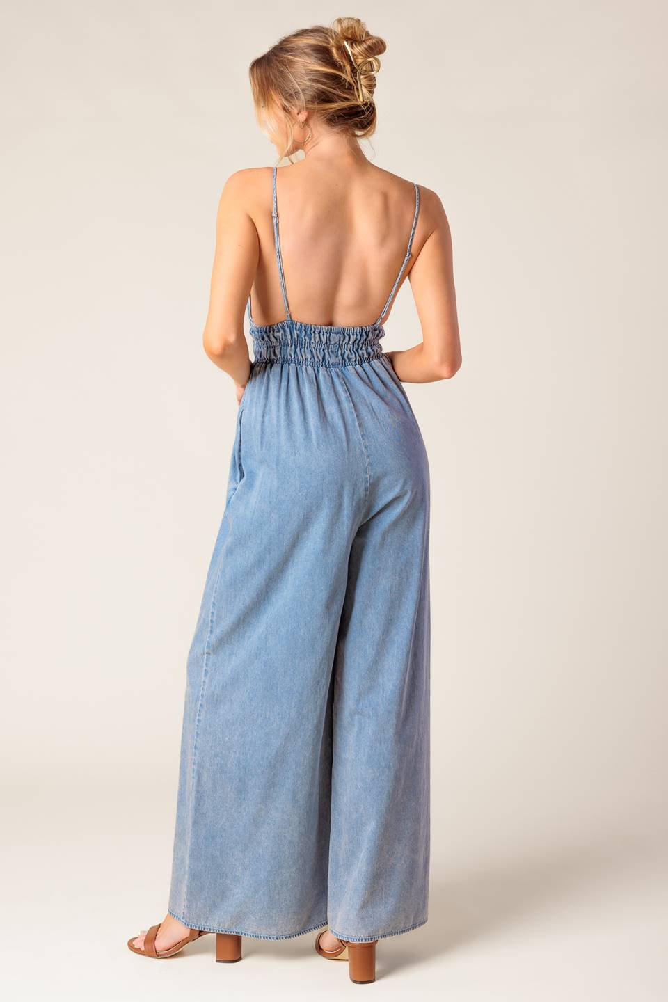CAN'T CONVINCE ME ACID BLUE DENIM JUNPSUIT Flying Tomato