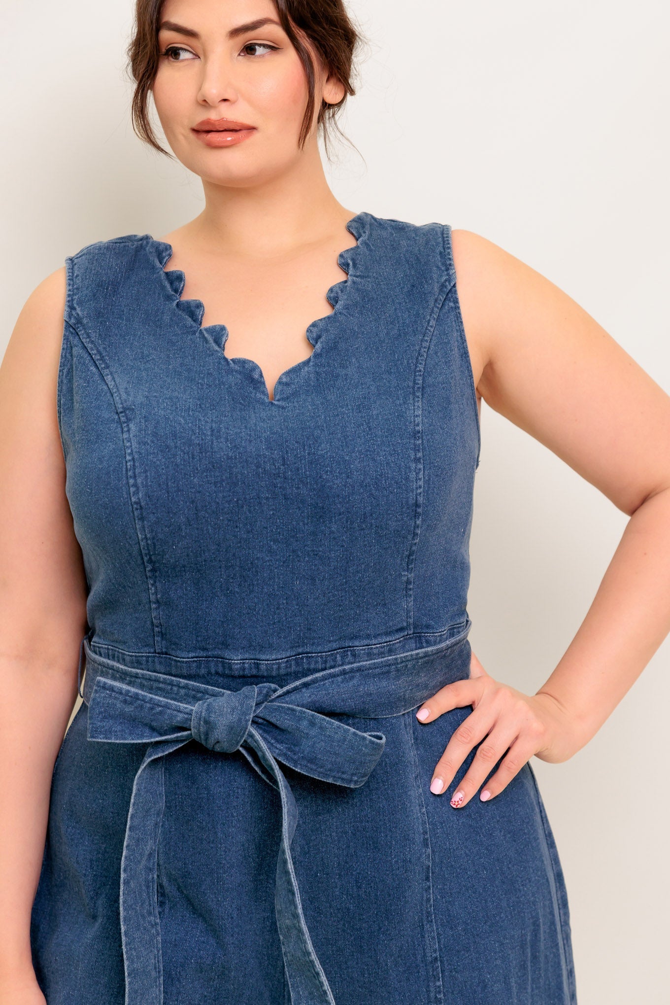 WHERE THE NIGHT MEDIUM INDIGO DENIM JUMPSUIT Flying Tomato