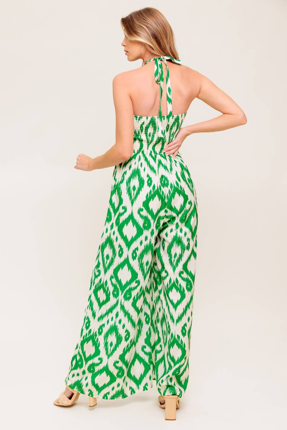 ANGELIC TOUCH GREEN WOVEN JUMPSUIT Flying Tomato