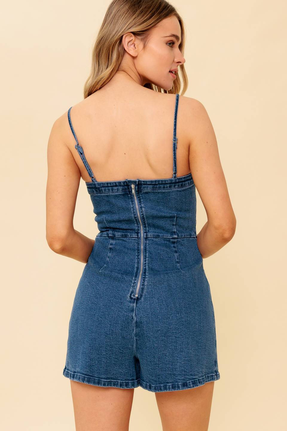 THE WAY TO LOVE DENIM SKORT ROMPER Flying Tomato